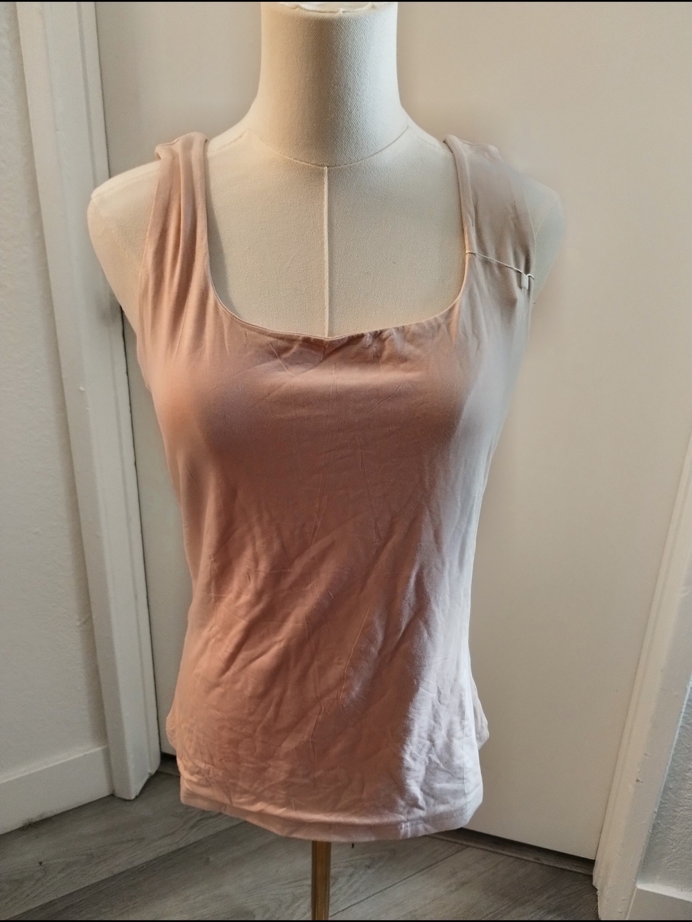 Pinkmstyle Women's Scoop Neck Tank Top - Blush Pink